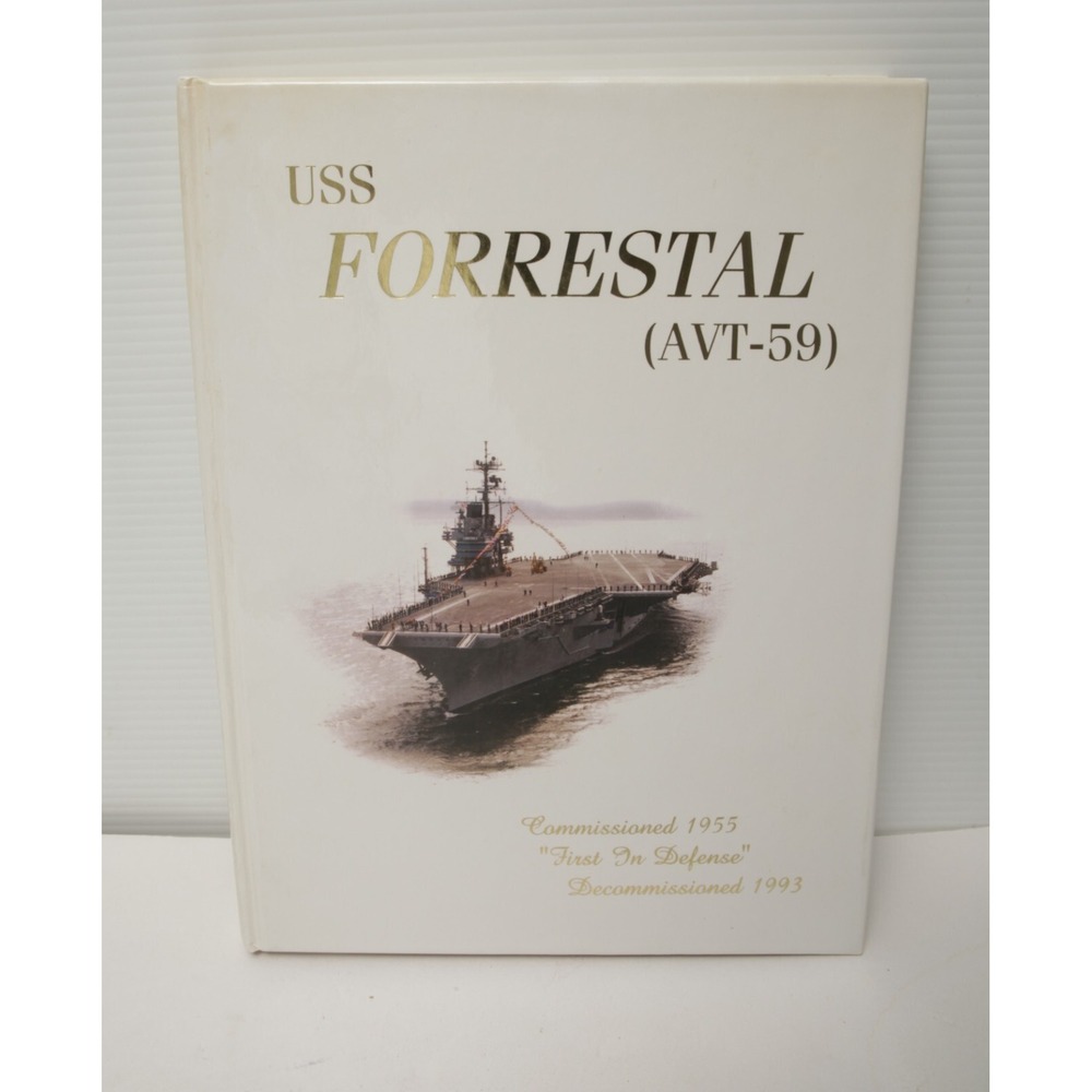 USS Forrestal AVT-59 Decommissioning Annual Book 1992-1993 White Hardcover Navy